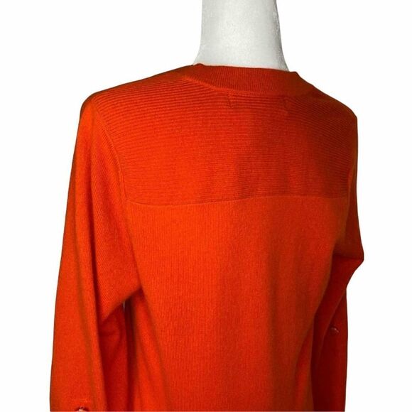 Design History Pure Cashmere Button Front Long Cardigan In Orange Size S - Picture 7 of 12